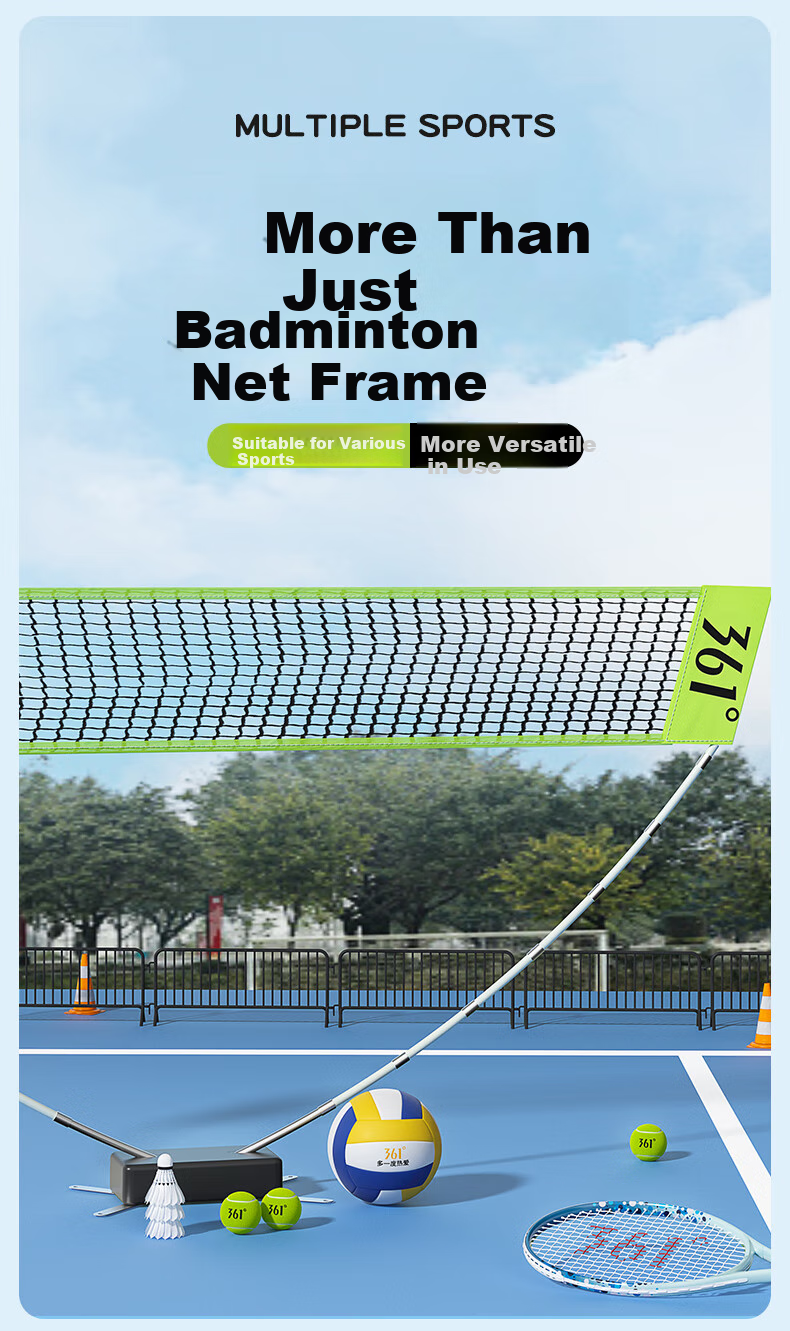 361° Portable Badminton Net Stand, Quick-Open Standard Net for Indoor And Outdoor Use 6