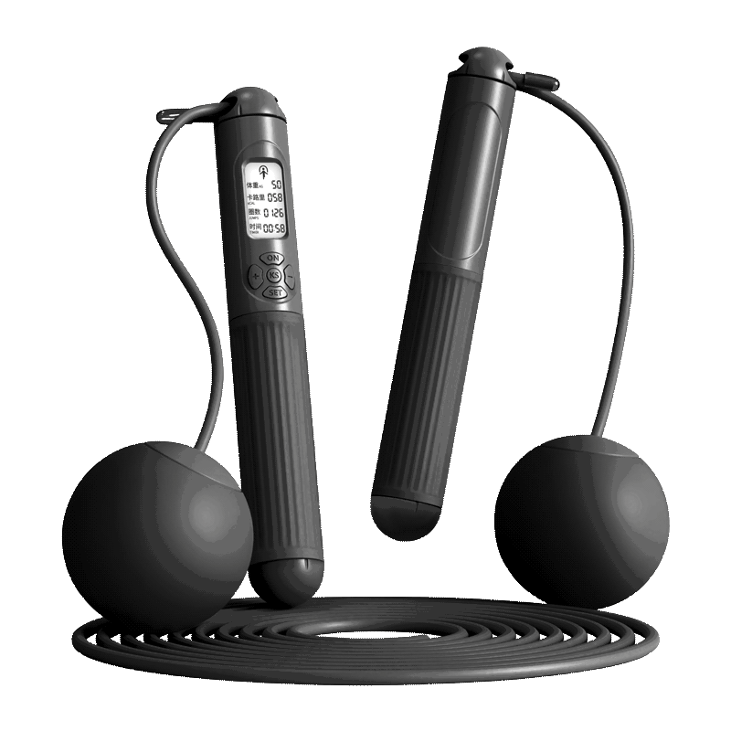 JD Original Ball-Shaped Cordless Dual-Use Jump Rope, Steel Wire Counting Adult Weight Loss Children Elementary School Middle School Exam Speed Competition, Black