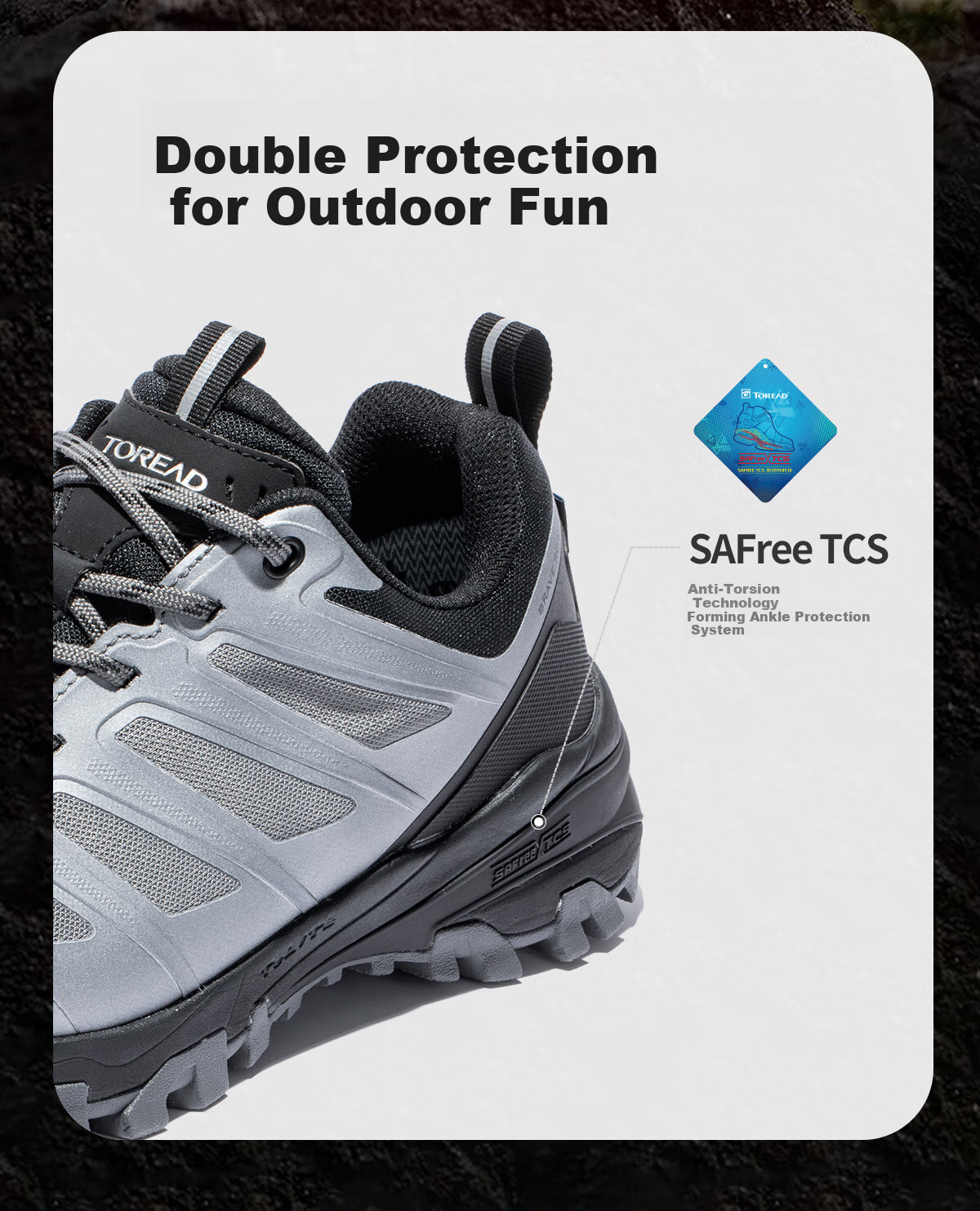 TOREAD Waterproof Hiking Shoes for Men, Autumn And Winter Outdoor Mountaineering Shoes, Non-Slip Comfortable Casual Sports Shoes TFAABN91766 6