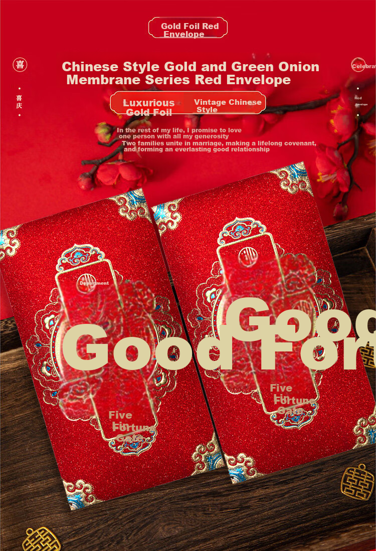 Mengqiao Fu Shou Embroidered Longevity Red Envelope Elderly Birthday Gift Money Bag Large Size Ten Thousand Yuan Birthday Present 1