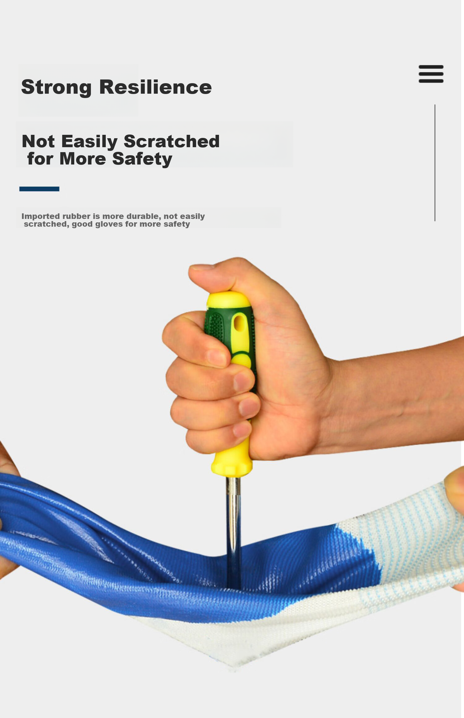 GUANNUODA Nitrile Rubber Work Gloves, 12 Pairs/pack, Wear-Resistant, Oil-Resistant, Waterproof Coated Gloves, Construction Site Auto Repair Building Protective Gloves 6