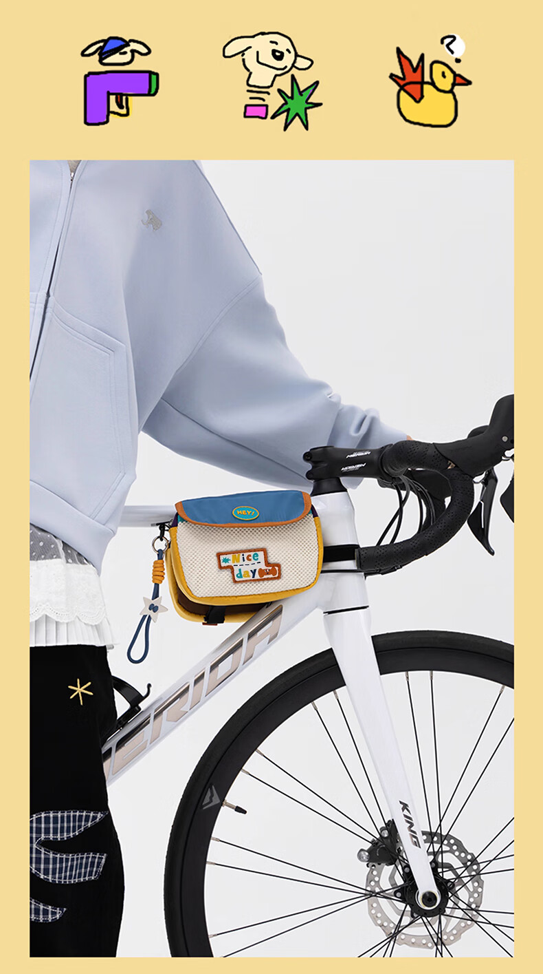 40,000 Kilometers Bicycle Front Top Tube Frame Bag Mountain Road Bike Phone Storage Bag Blue 7