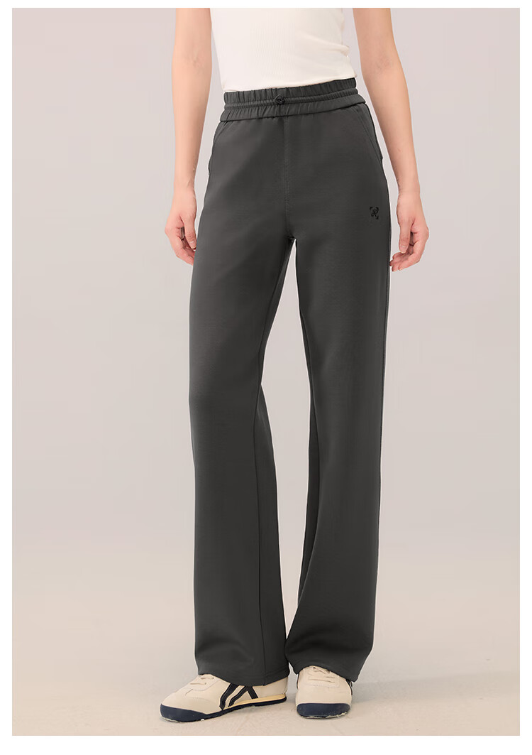 RA&RN / Love As You 2025 Autumn New Women's Sports Casual Pants Elastic Waist Loose Wide-Leg Draped Straight-Leg Trousers 7