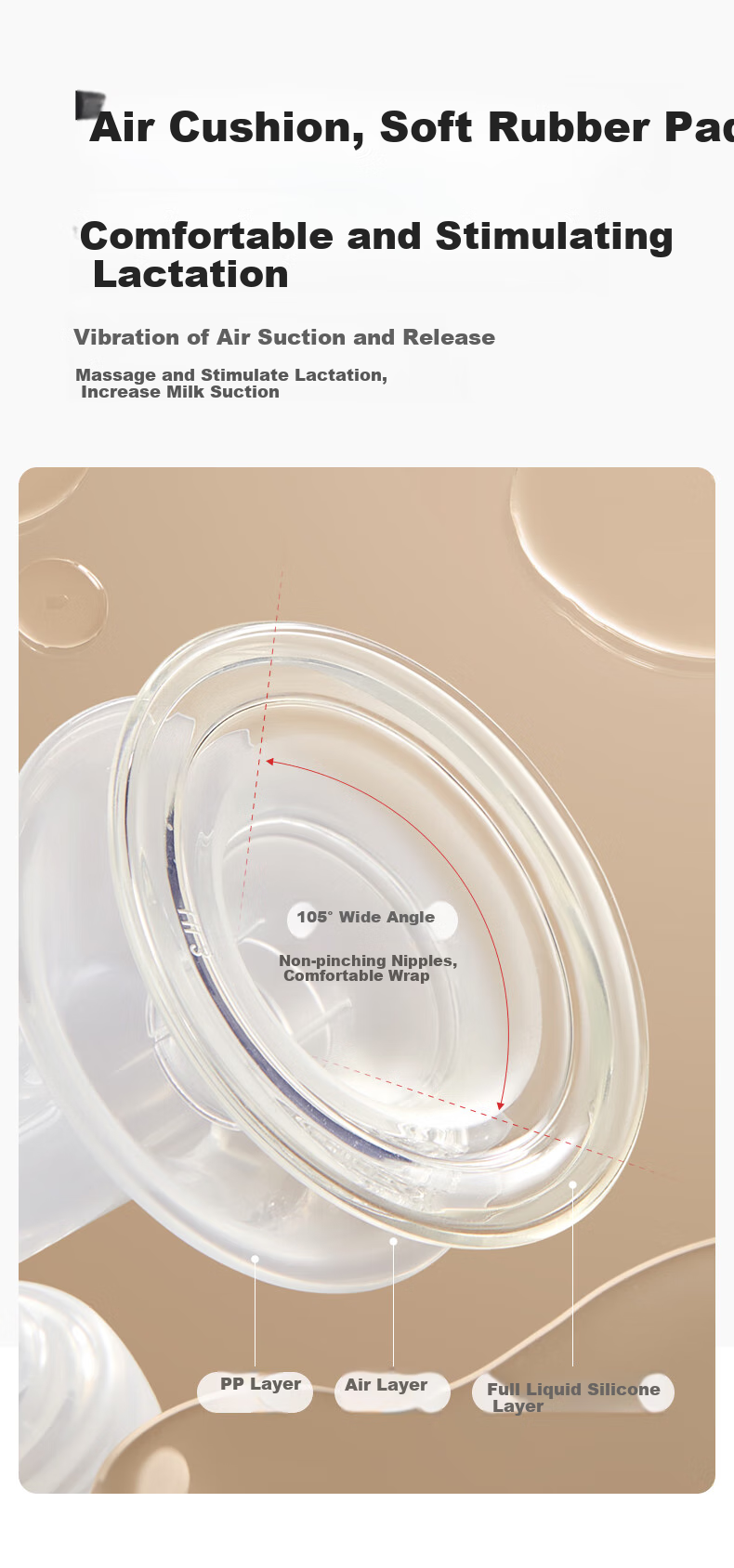 Shiyuejiejing Manual Breast Pump, Postpartum Portable Hand-Operated Breast Pump, Milk Collector 7