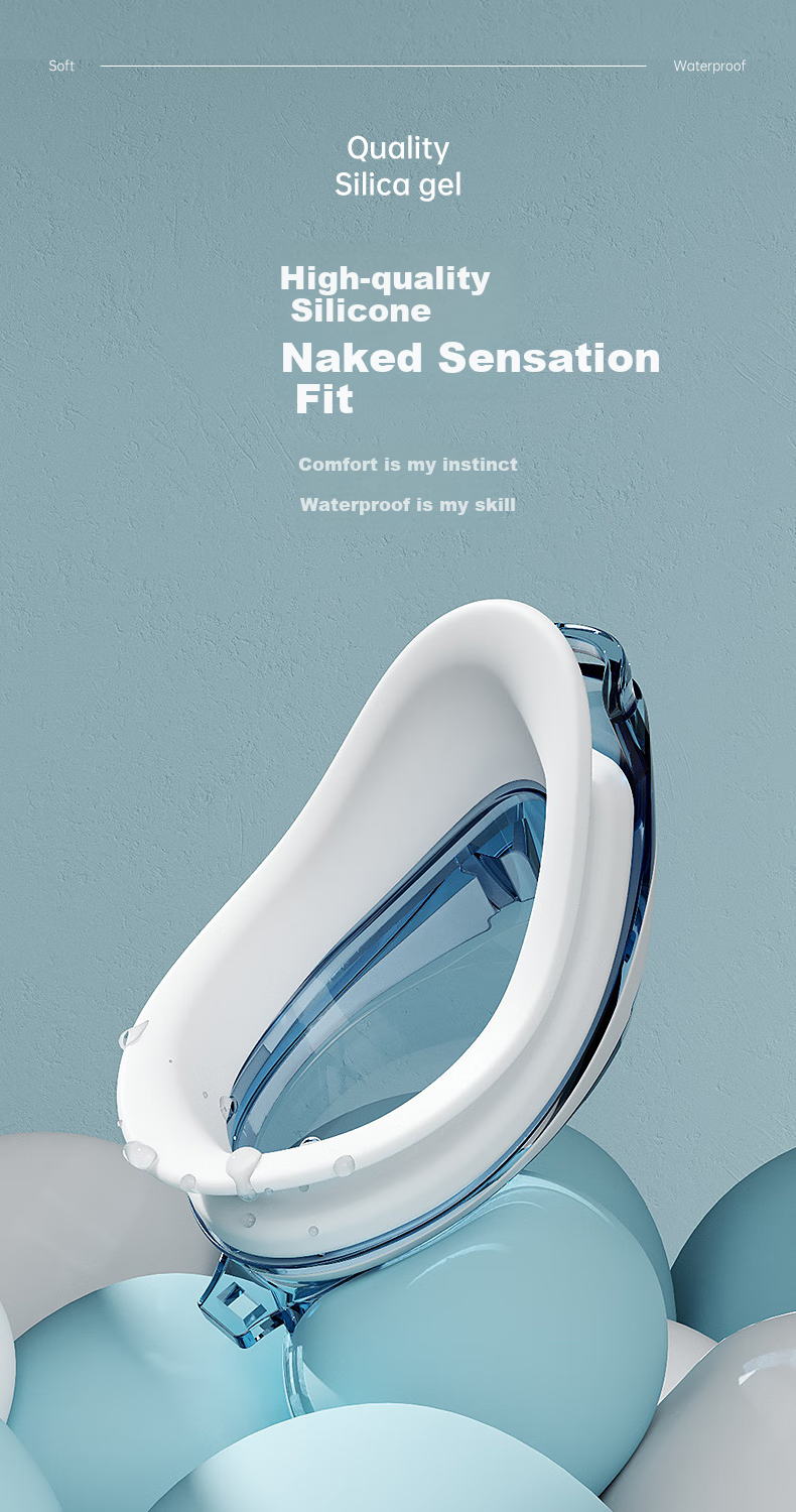 LI-NING Myopia Swimming Goggles, Waterproof And Anti-Fog, for Men And Women, High-Definition Swimming Glasses, Specially Designed for Myopia, LNJT224-13 Aurora White, -5.00 Diopters 2