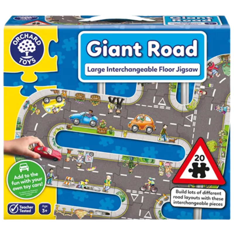 Kuaimanhu Orchard Toys, Giant Road Puzzle Floor, Early Education Educational Parent-Child Toy, 3+ Years Old, Birthday Gift for Boys And Girls
