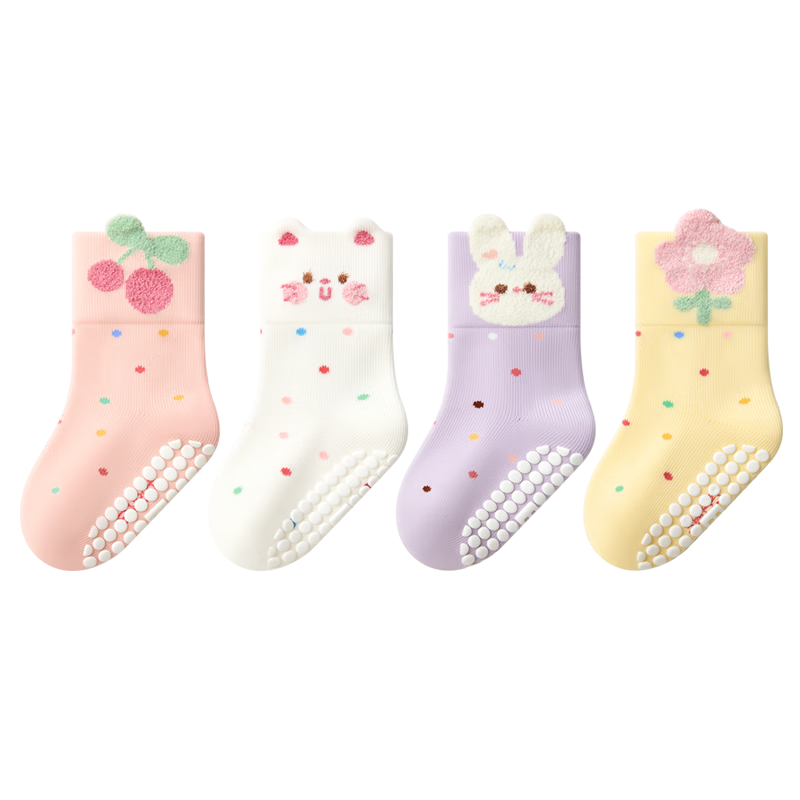 Baby Floor Socks Spring and Autumn Pure Cotton Class A Indoor Non-Slip Cooling Girls Toddler Learning Socks Infant Anti-Slip Socks