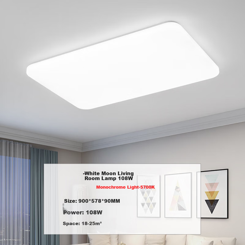 NVC Ceiling Light, Living Room Main Light, Simple Cream Style LED Lighting Fixture, Bedroom Light, Dining Room White Moon X