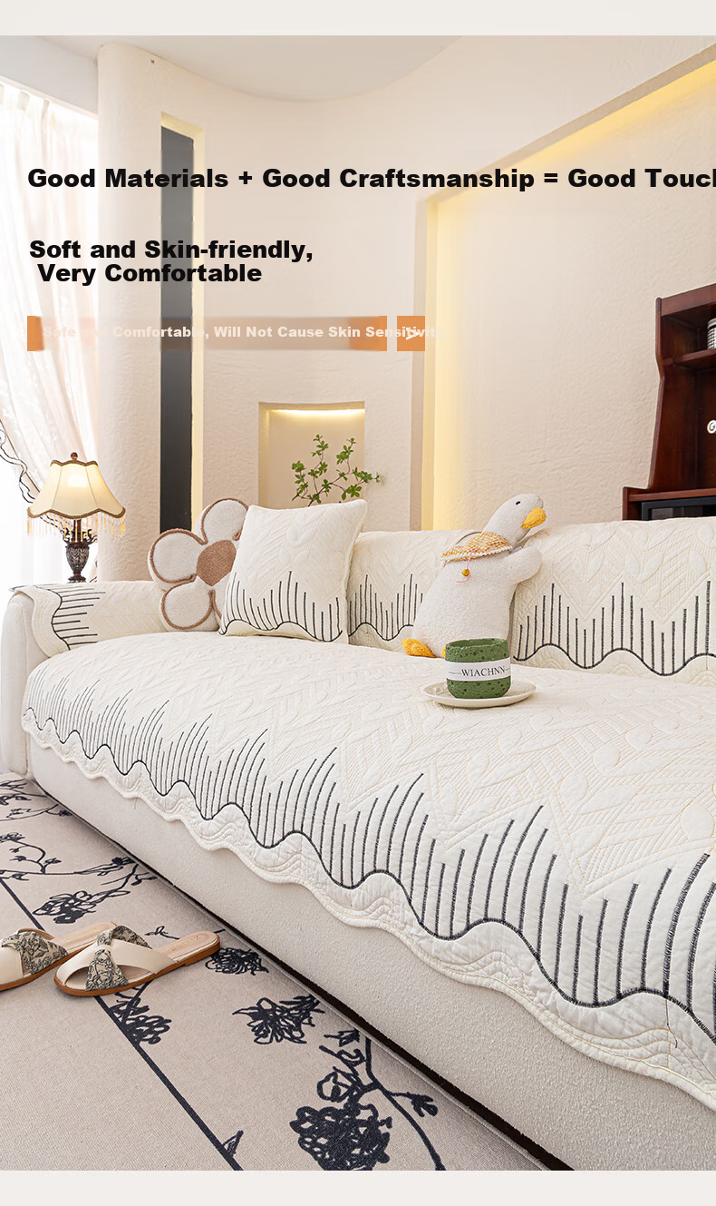 Wuyinliangpin Class A Maternity Sofa Cover, Pure Cotton Non-Slip 100% Cotton Sofa Slipcover Pad Towel, 90*160 Siji 17