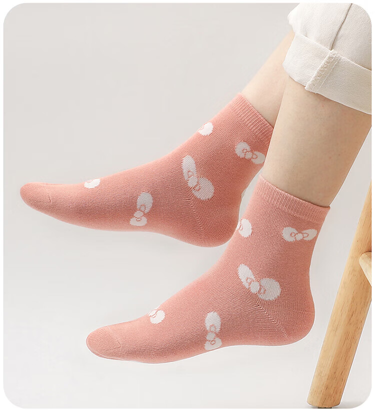 LangSha Children's Socks, Girls' Mid-Calf Socks for Spring, Autumn, And Winter, Cotton Socks, Breathable Baby Socks, Student Mid to Big Kids Socks, 6 Pairs 15