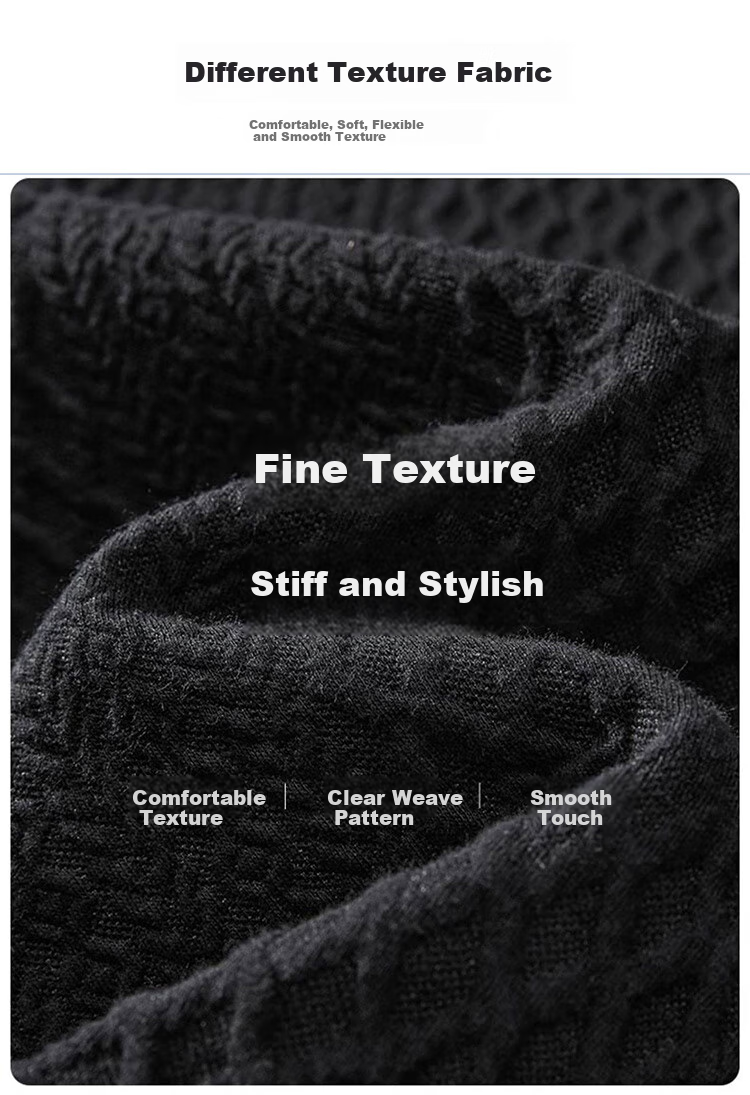 JEEP Men's Sweatshirt, Spring And Autumn Heavy Texture Jacquard Loose Base Layer Top, Men's Clothing, Black, L 3