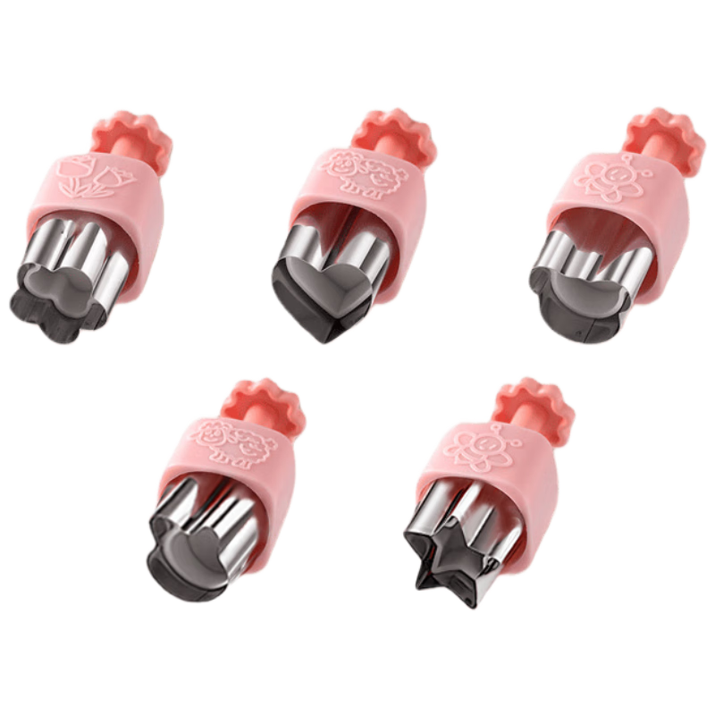 Baoshi Children's Baby Food Mold Small Wonton Press Cookie Embosser Wonton Butterfly Noodle Press Edge Sealer 5-Pack
