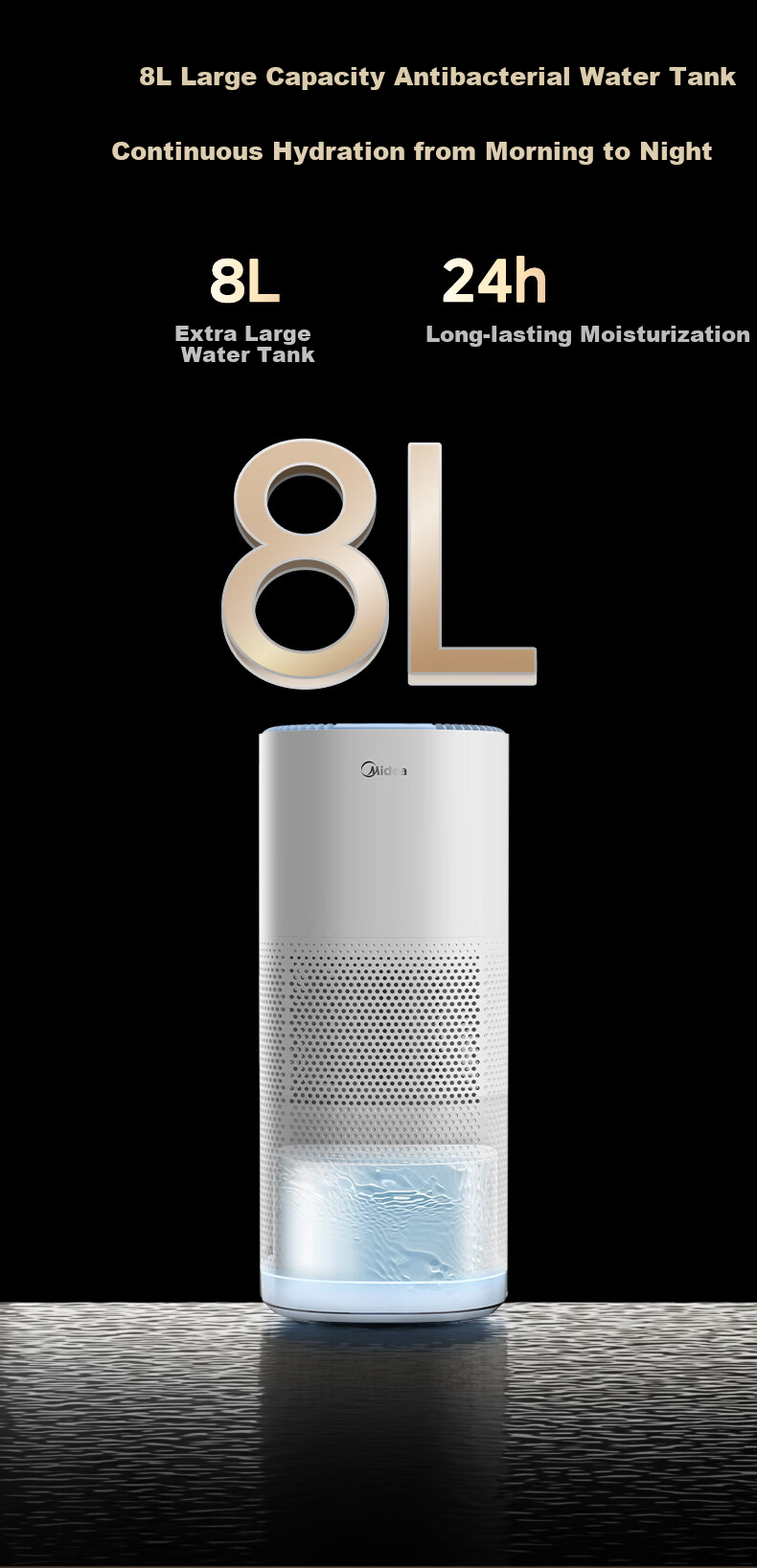Midea [Xiaolanjing 700] Price Protection, 618 Non-Misting Air Humidifier, Purifies Home Bedroom, Large Capacity, Suitable for Pregnant Women And Infants, Nasal Allergy Relief, Quiet Operation, Sterilization, Birthday Gift, SZ-W50 13