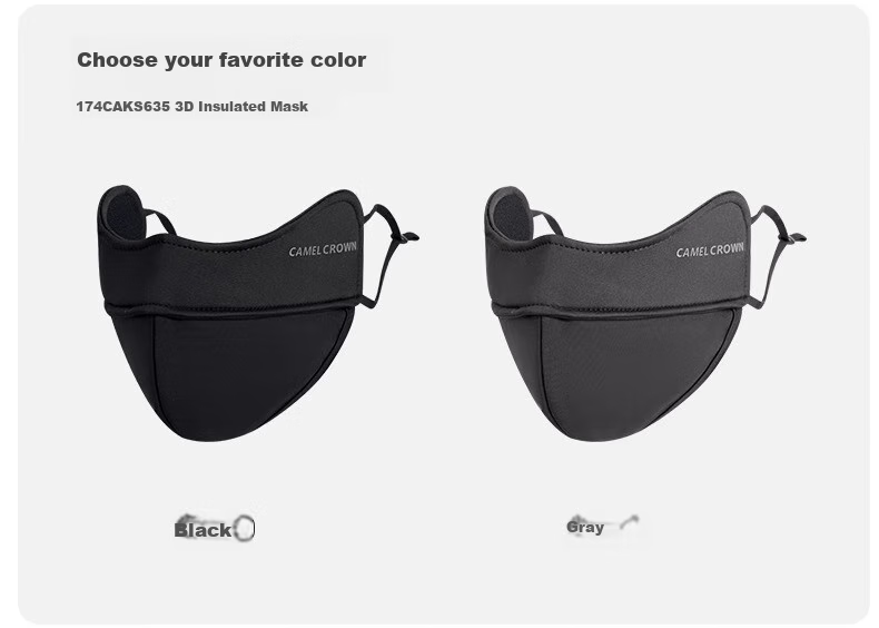 CAMEL 3D Stereoscopic Windproof Mask, Face-Slimming, High Beauty Value, New Autumn And Winter Style, Fleece-Lined for Warmth, Hiking Dust-Proof Face Mask S635 12