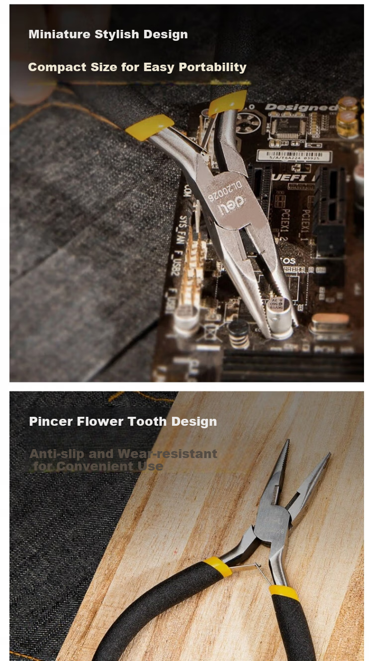 DELIGONGJU Mini Needle-Nose Pliers 5, DL20026 2