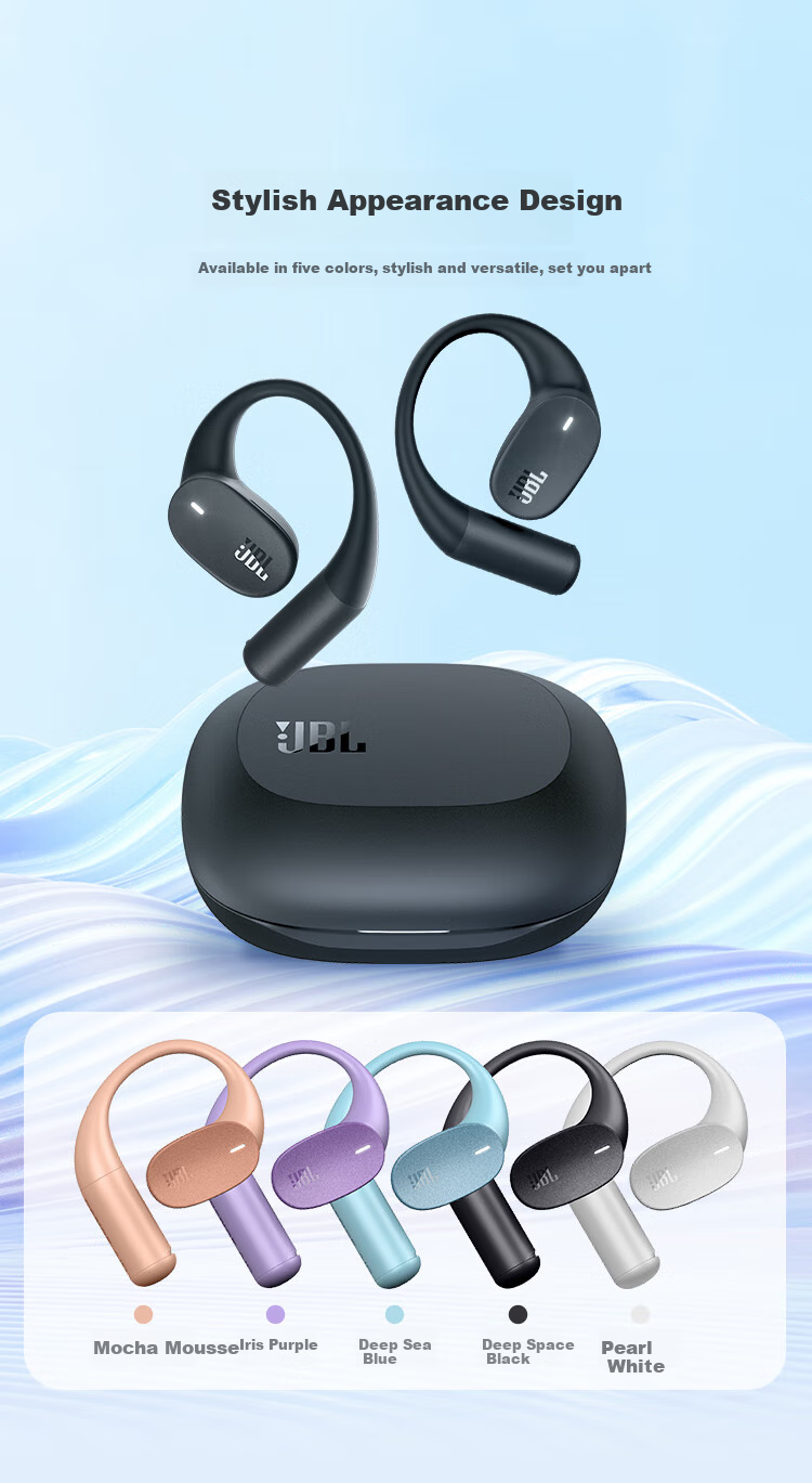 JBL Sense Lite Comfort Edition [Wang Chuzhen's Choice] Earbuds Bluetooth Headphones, Sports Running Wireless Open-Style Non-Bone Conduction, Gift Recommendation, Purple 9