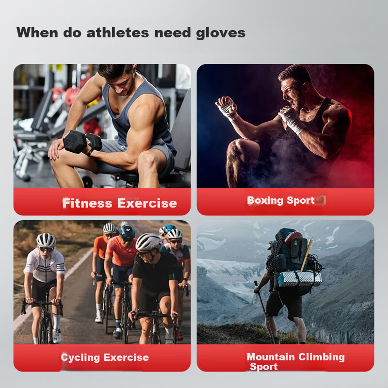 Li-Ning Fitness Gloves for Men, Sports Cycling Fingerless Gloves, Non-Slip Anti-Callus Weightlifting Climbing Outdoor Windproof Gym Training Durable Women's Gloves