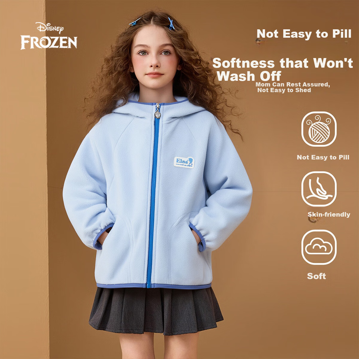 Dishini Fleece Jacket for Boys And Girls, Spring 2026 New Style Children's Cardigan Hoodie for Older Kids