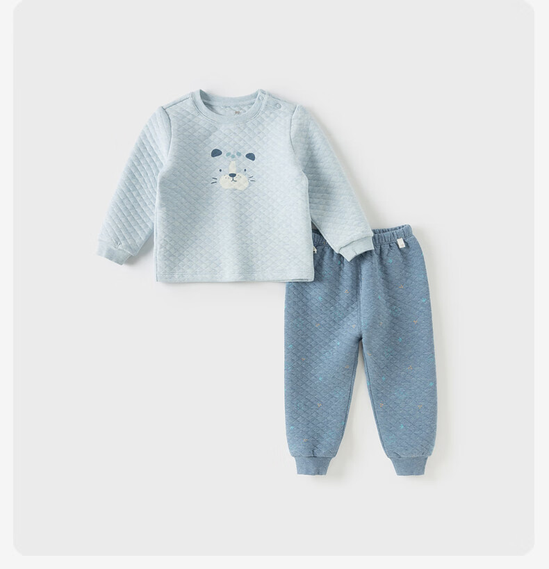 DAVE & BELLA Kids Winter Thermal Underwear Set Boys Girls Homewear Pajamas 2