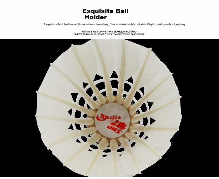 DHS Badminton Shuttlecocks, 2 Buckets Economical Set, 6 Soft Cork-Tipped Shuttlecocks in Total 4