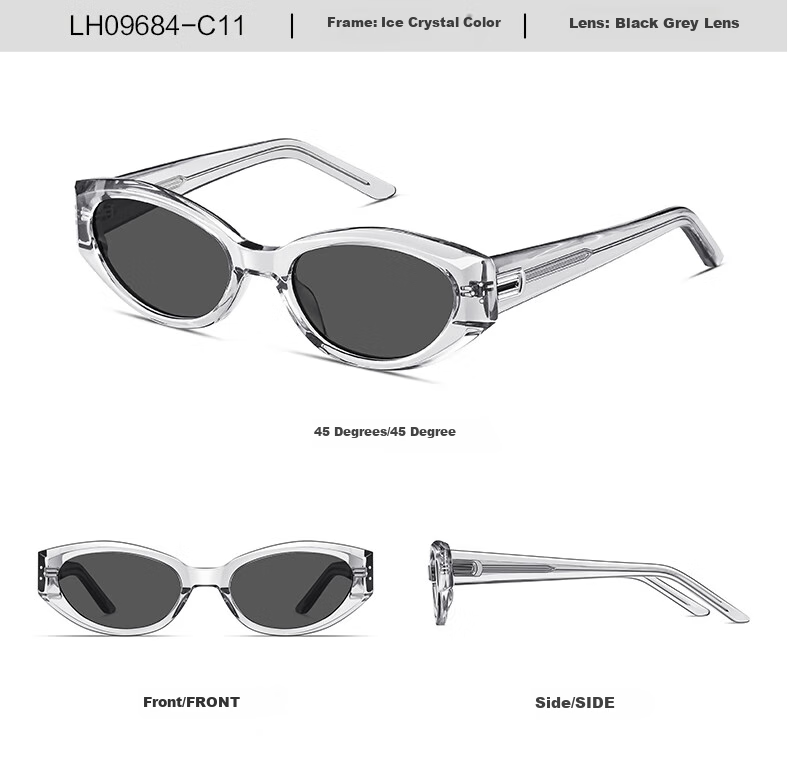 LOHO New Cat-Eye Sunglasses for Women, Small Frame GM Sunglasses, Retro Fashion DADA UV Protection Glasses for Me 9