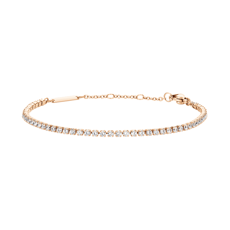 DanielWellington [Mashixun Style], DW Bracelet for Women, Starlight Tennis Bracelet, Rose Gold Fashion Luxury, 387 Birthday Gift for Girls
