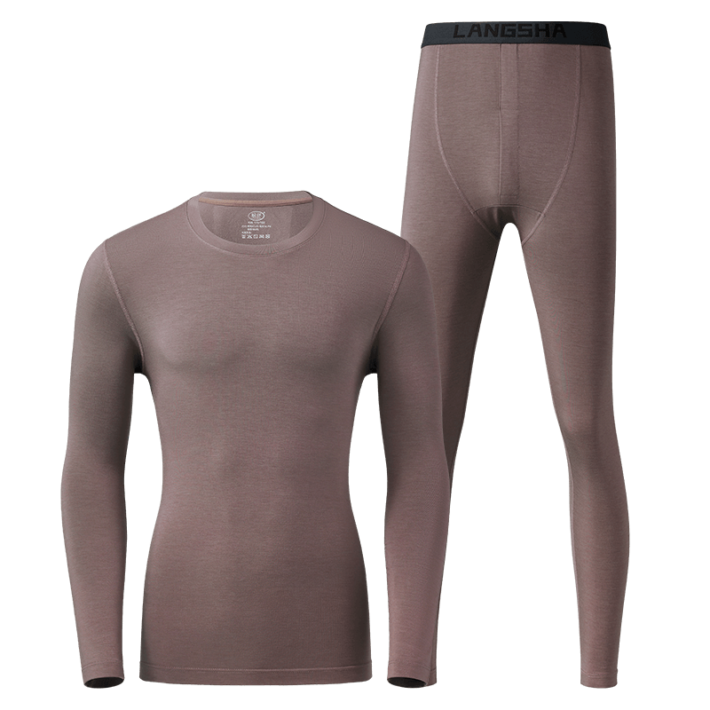 Langsha 25th Anniversary New Arrival [Ren Jialun Celebrity Endorsed Quality] Thermal Underwear Antibacterial Anti-Mite Unisex Set