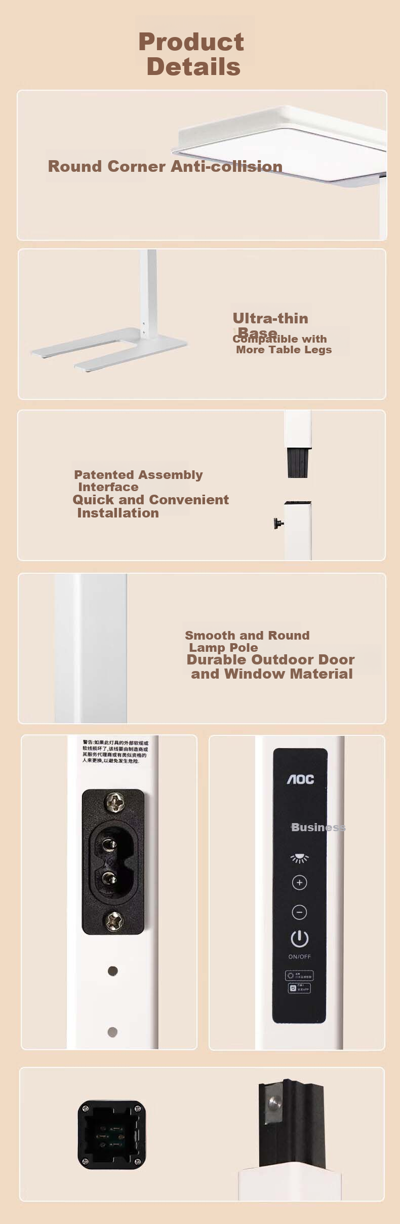 AOC Standing Eye Protection Desk Lamp, Children's Study Large Road Lamp LED Full Spectrum Intelligent Bedroom Eye Protection Reading Light Smart Versio 15