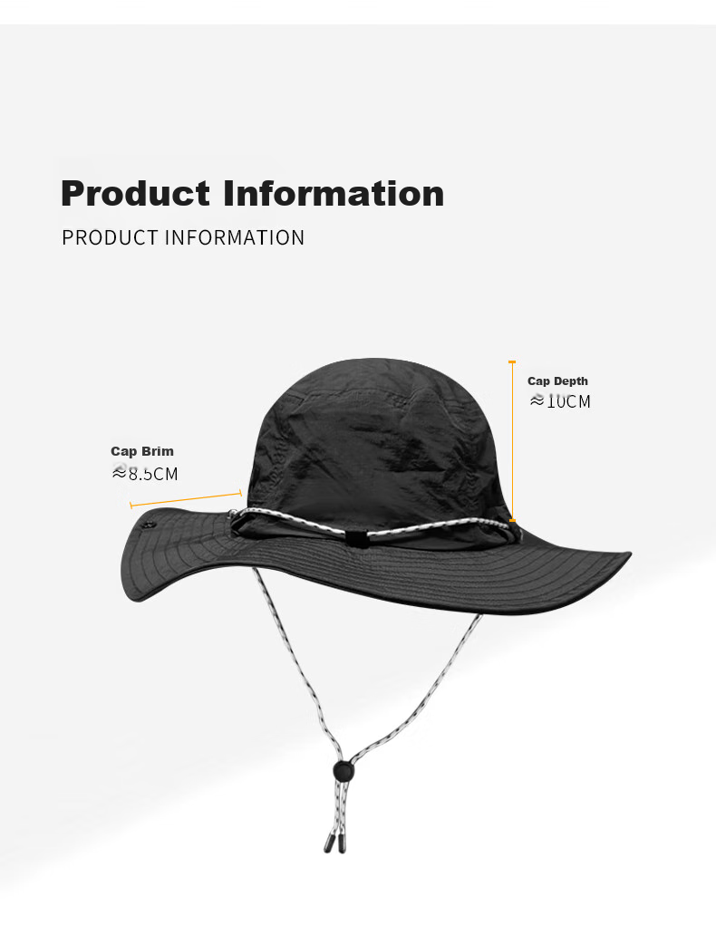 Zhanshuniao Lightweight Blade | Breathable Summer Sun Protection Hat for Men, UV-Resistant Travel Fisherman Hat 15