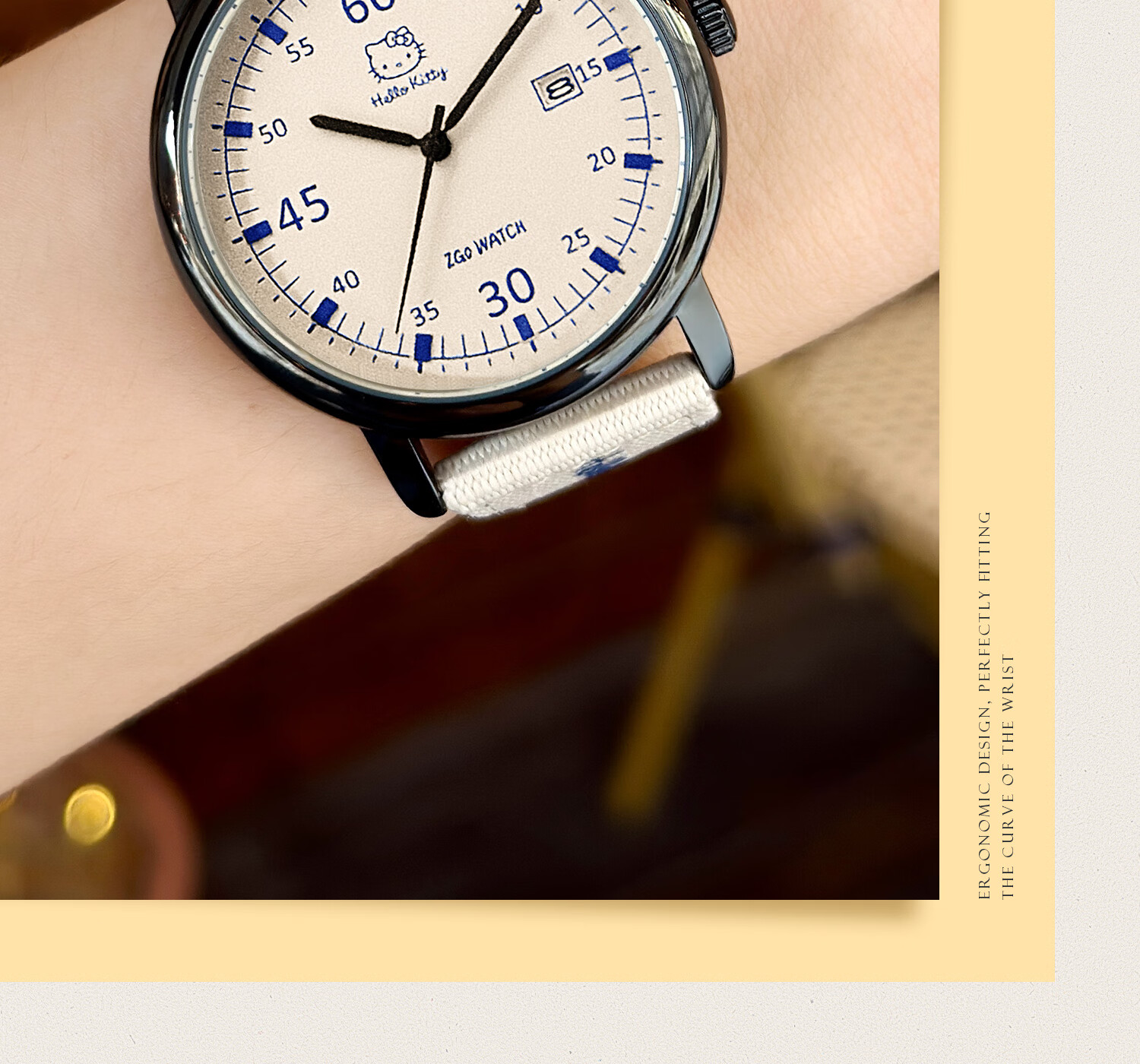 Hello Kitty Watch for Female Students, Specialized for Middle School And High School Exams, Retro Canvas Strap Quartz Watch, Sanrio Birthday Gift 18