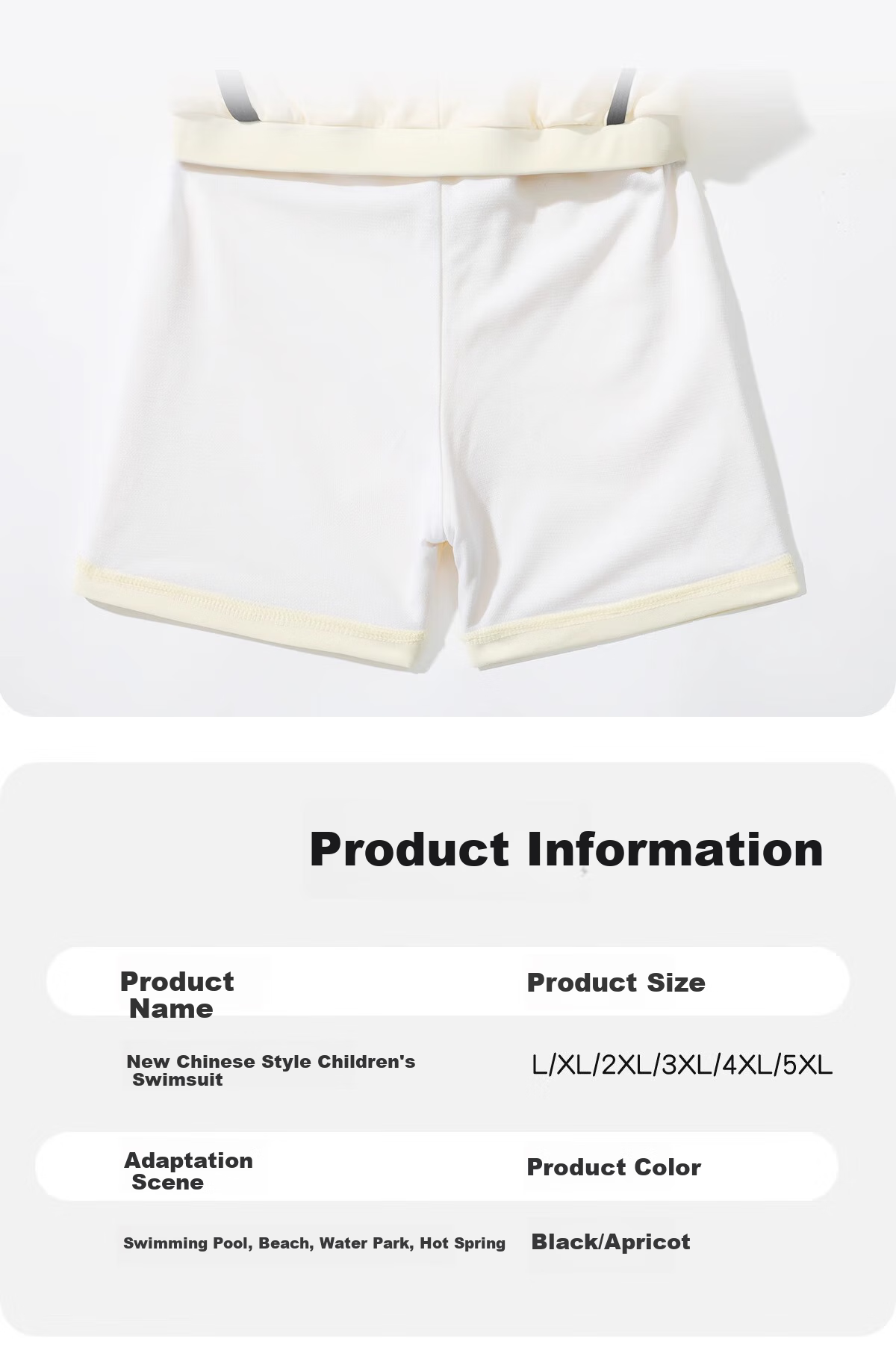 Youyou Children's Swimsuit, Girls' Two-Piece, for Older Kids And Teenagers, Hot Spring Swimming Suit, Four-Piece Set, 35135 Off-White, Size 100 9