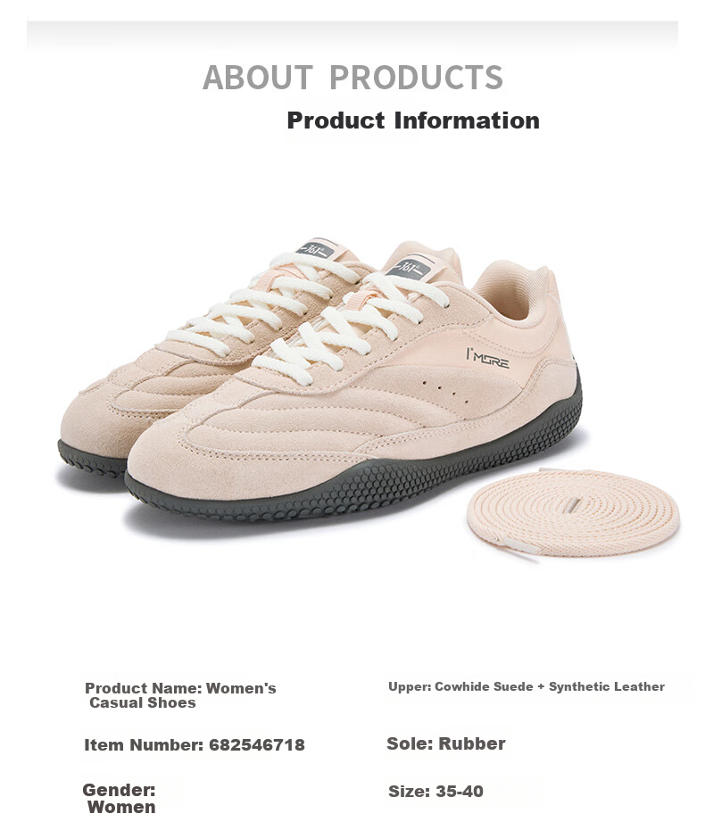 361° Sports Flat Shoes 2 Spring Summer Miu Series Women's Thin Sole T-Strap Derby Casual Sneakers 682626710F-5 19