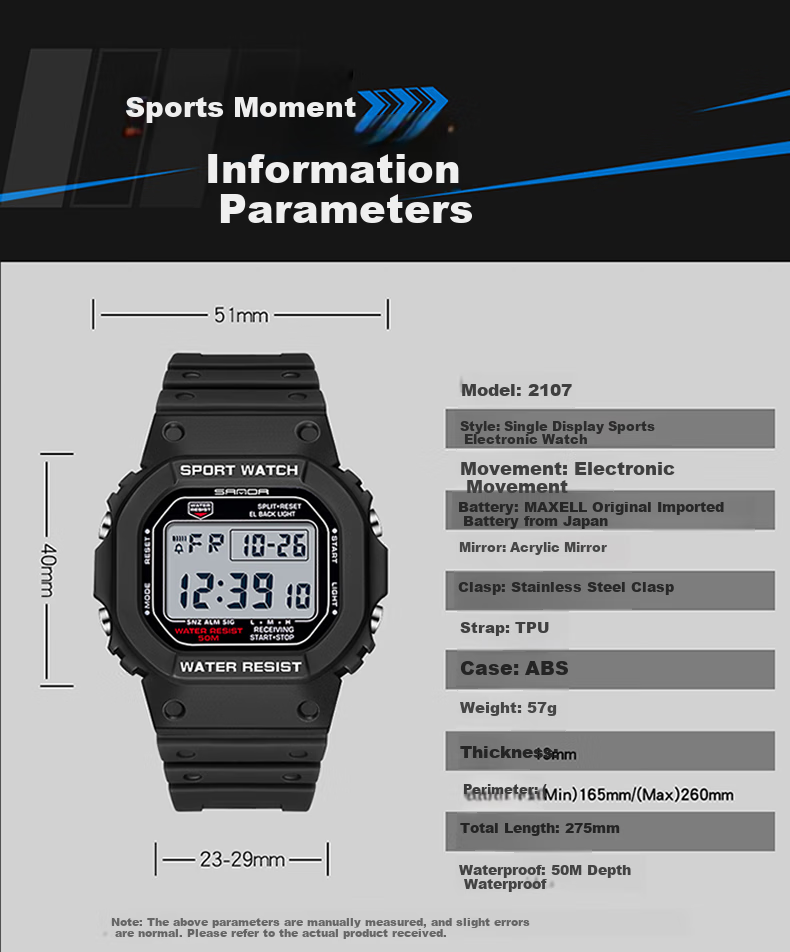 AELVO Electronic Watch, for Middle And High School Students, Teenagers, Boys' Birthday Gift, Sports Bracelet, for Ages 12-14 8