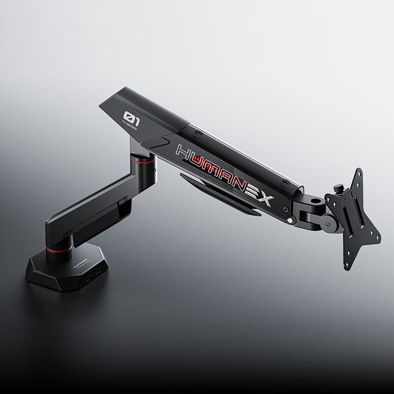 HUMANEX Monitor Arm Mechanical Arm Display Screen Stand Riser Gaming Computer Monitor Stand 17-35 Inch 10KG Compatible TX01-1B-B Dark Flame Black
