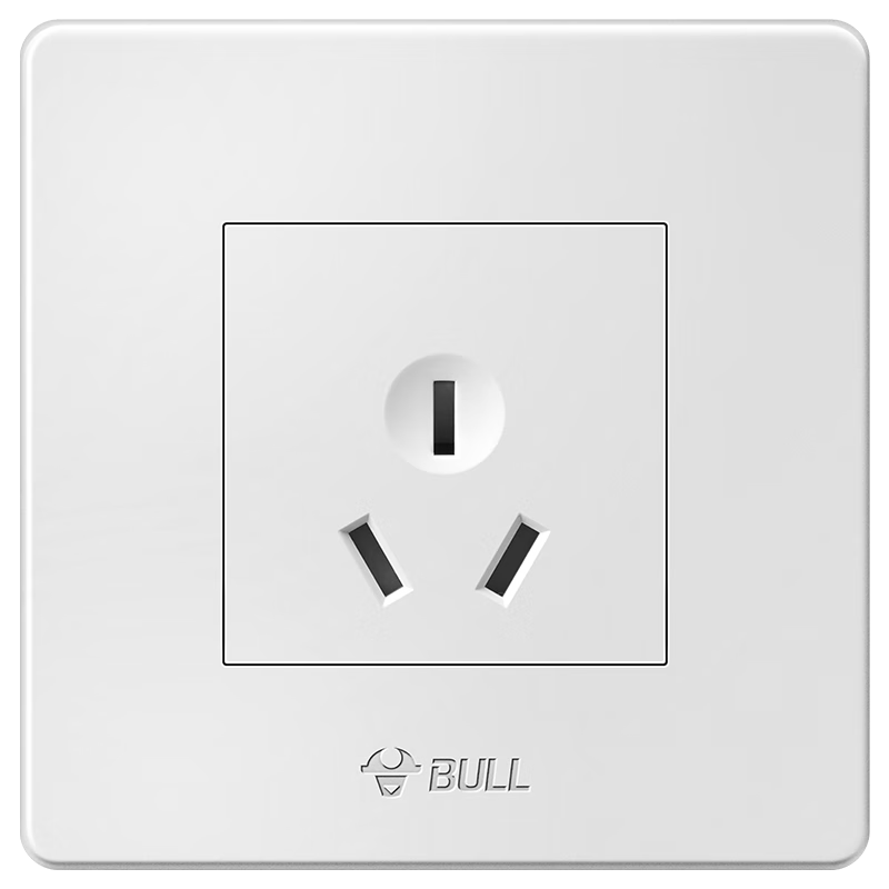 BULL Wall Socket, G07 Series, 10A Three-Hole Wall Socket, 86-Type Panel G07Z103, Ivory White, Concealed Installatio