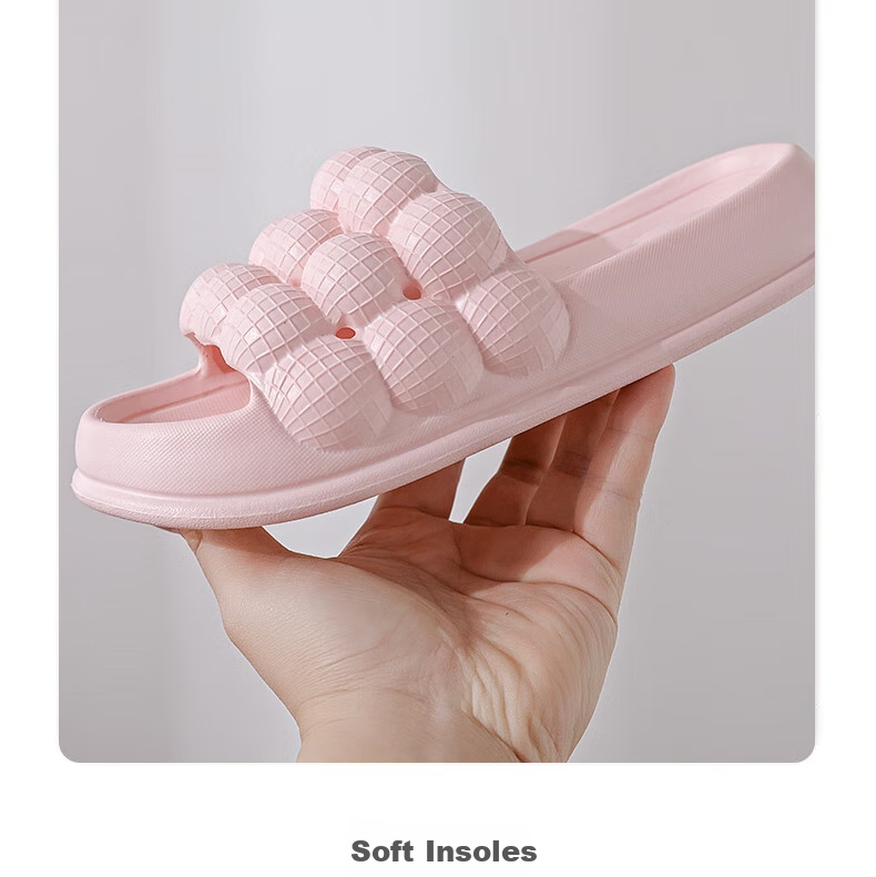 Huamei Comfortable Step-on-Cloud Couple Slippers Indoor Outdoor Non-Slip Thick Sole Soft Elastic HM2288 Yellow Size 40-41 8