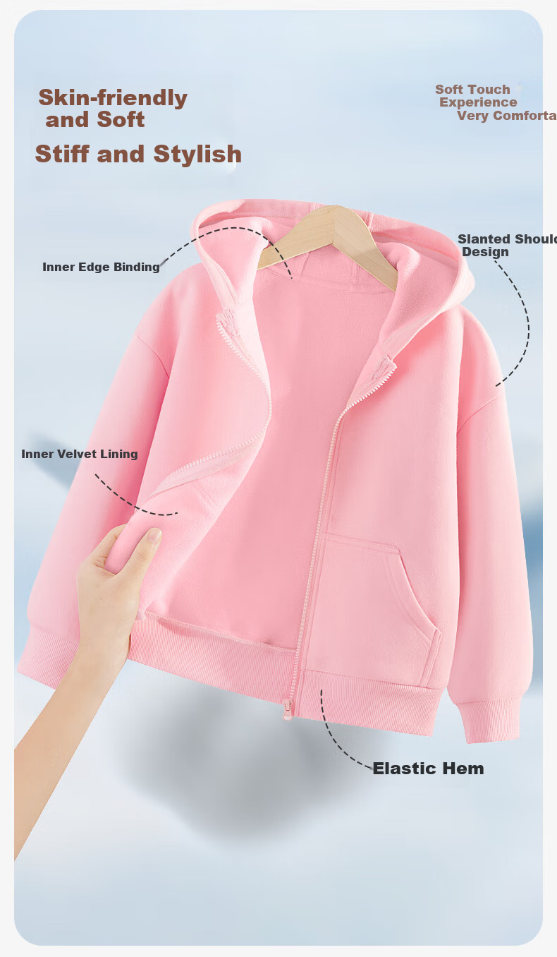Baleno Boys' Jacket, Autumn And Winter 2026 Style, Older Children's Stylish Fleece-Lined Warm Sportswear, Kids' Hooded Sweatshirt, Winter Cardiga 2