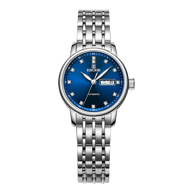 EBOHR Women's Master Series Classic Blue Automatic Mechanical Wristwatch, Birthday And Mid-Autumn Festival Gift, 51879328