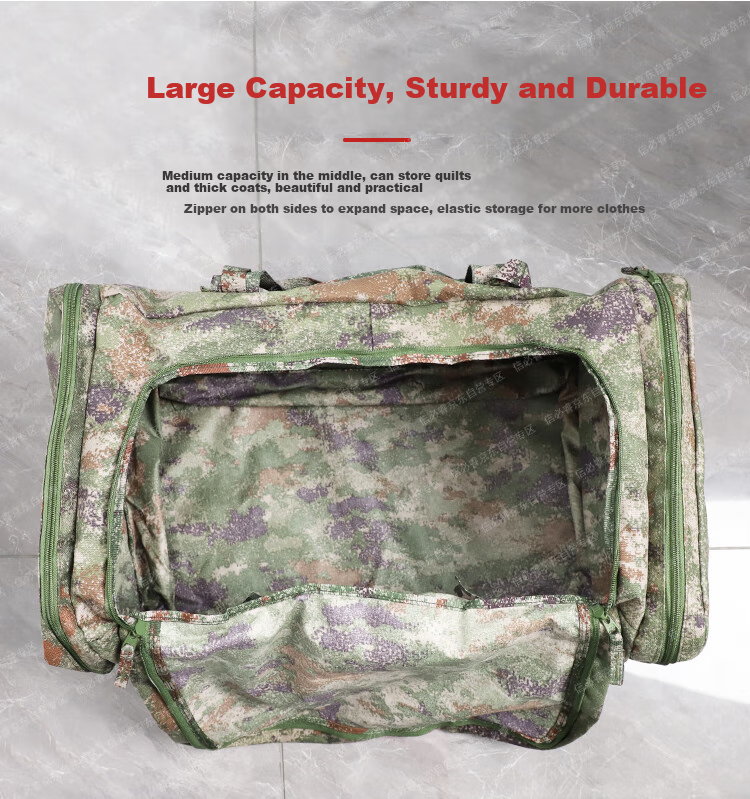 Xinbirui New Camouflage Front Carry Bag, Portable Foldable Scratch-Resistant Wear-Resistant Expandable Large Capacity Bedding Bag Jungle Starry Sky 2