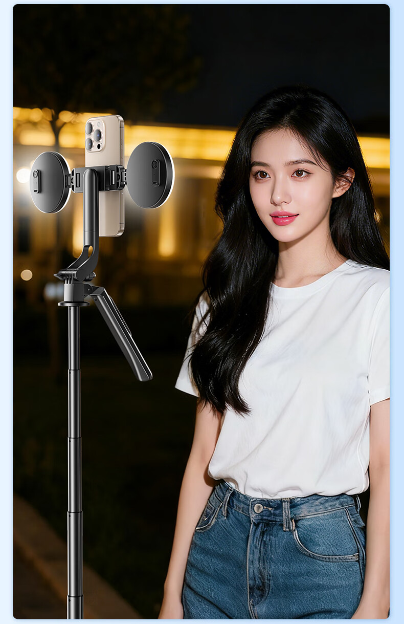 Shuotu [Smart Zoom] Selfie Stick Tripod, Portable Phone Stand, Travel Essential, Handheld Anti-Shake, 360-Degree Rotation, Concert Shooting, Douyin Live Streaming Floor Stand 17