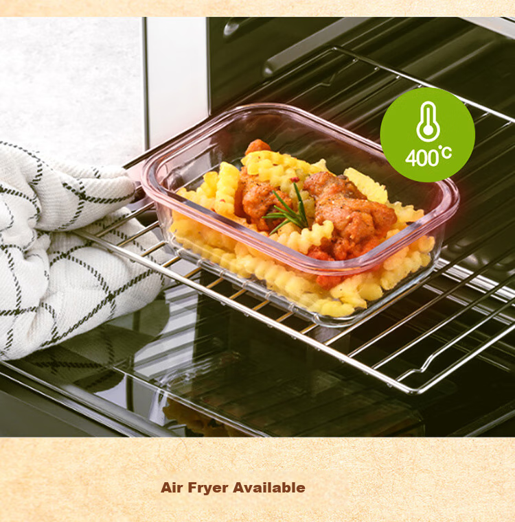 LOCK&LOCK Glass Food Storage Container Set, Microwave-Safe Lunch Box, Heat-Resistant Glass Bento Box, Dishwasher Safe, 6-Piece Set 11