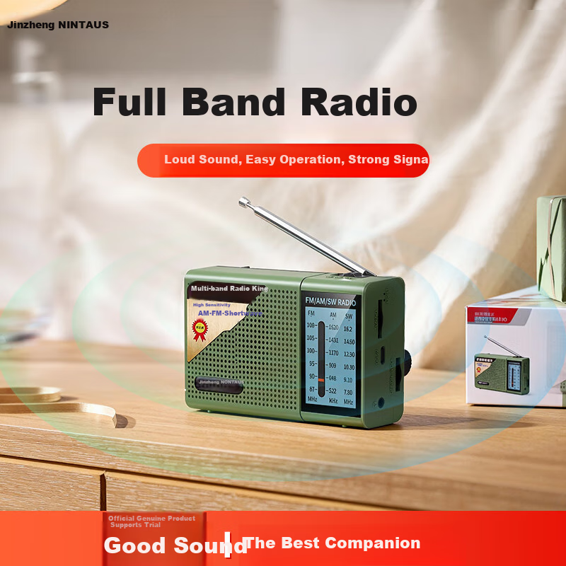 Портативное радио NINTAUS C38, миниатюрное, FM/AM/SW, с аккумулятором