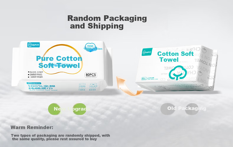 Chaoya Baby Soft Cotton Wipes, Extra Large And Thick, 100% Pure Cotton, Suitable for Both Dry And Wet Use, Face Towels for Infants And Children, 80 Sheets Per Pack 1