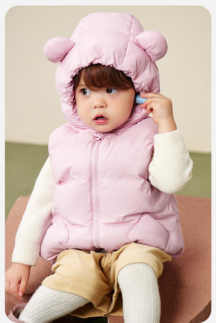 Minibala Kids Unisex Down Vest Baby Warm Infant Sleeveless Jacket 2025 Winter [Three-proof] 8