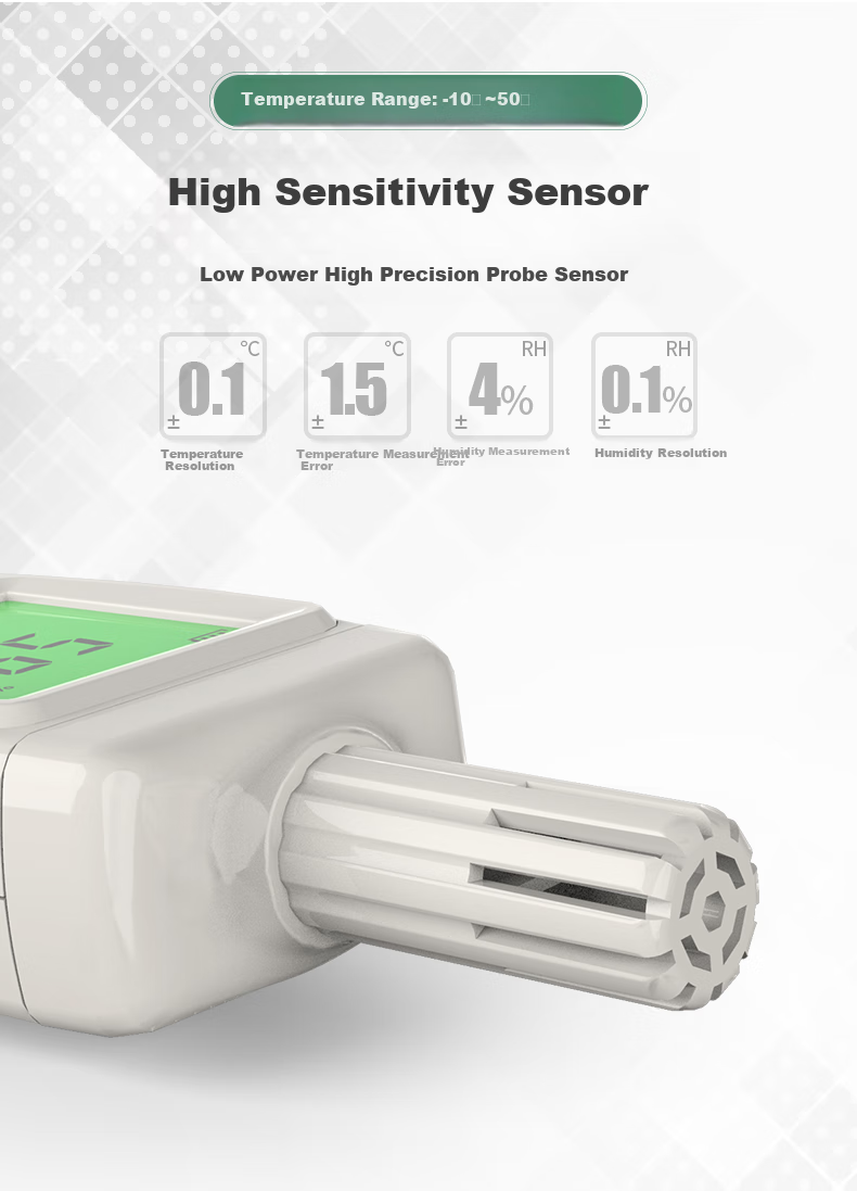 Xima Portable Digital Industrial Temperature And Humidity Meter, Digital Thermometer, Air Temperature And Humidity Detector AS817 4