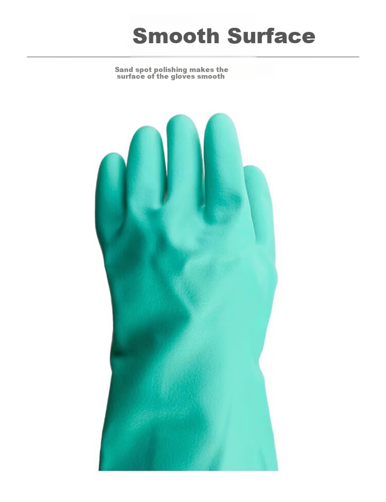Ansell Chemical Protective Gloves, Acid And Alkali Resistant, Corrosion Resistant, Extended And Thickened Nitrile Rubber, Non-Slip, Durable Protective Work Gloves, 37-185 (1 Pair), 9/L 9