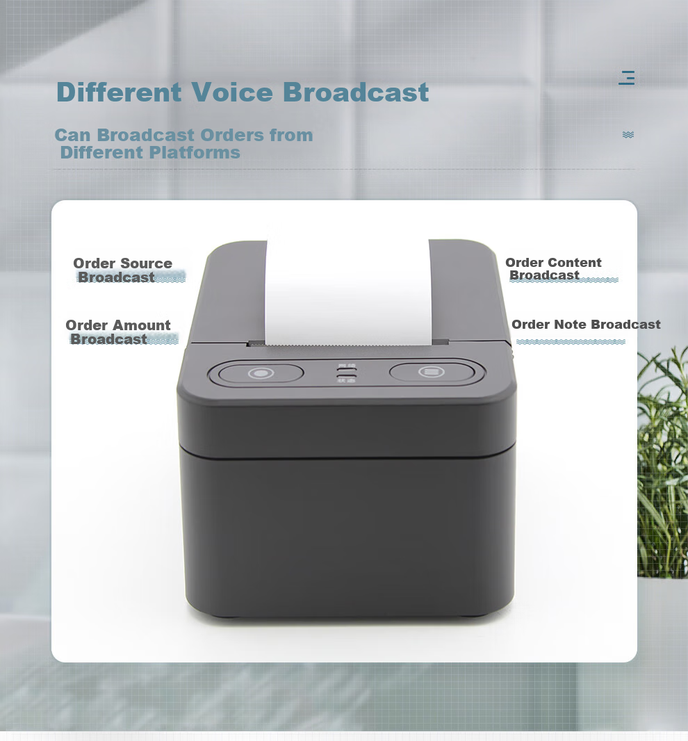 Yilianyun [Supports JD Takeout] K4 Fully Automatic Takeout Printing Machine, 58mm Receipt Printer, Meituan Hengle Wireless WIFI Multi-Platform Takeout Thermal Printer 10