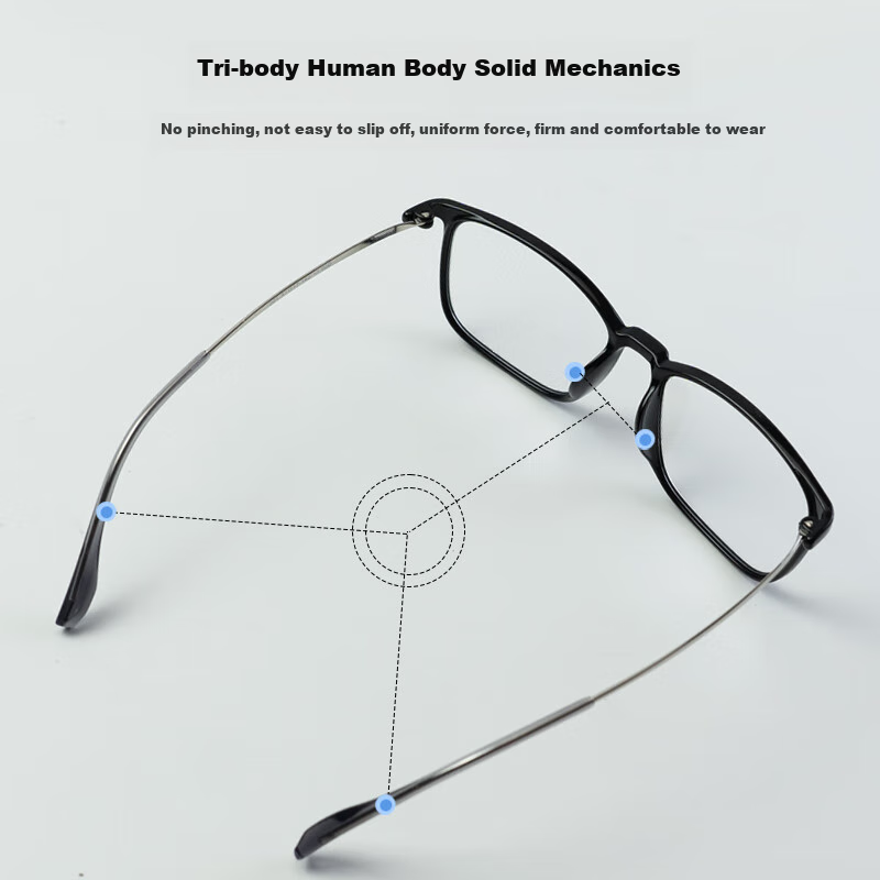 VGO Reading Glasses for Men And Women, Fashionable Ultra-Light High-Definition Anti-Blue Light High Beam Glasses for Elderly, 201 Black Silver 100 Degrees