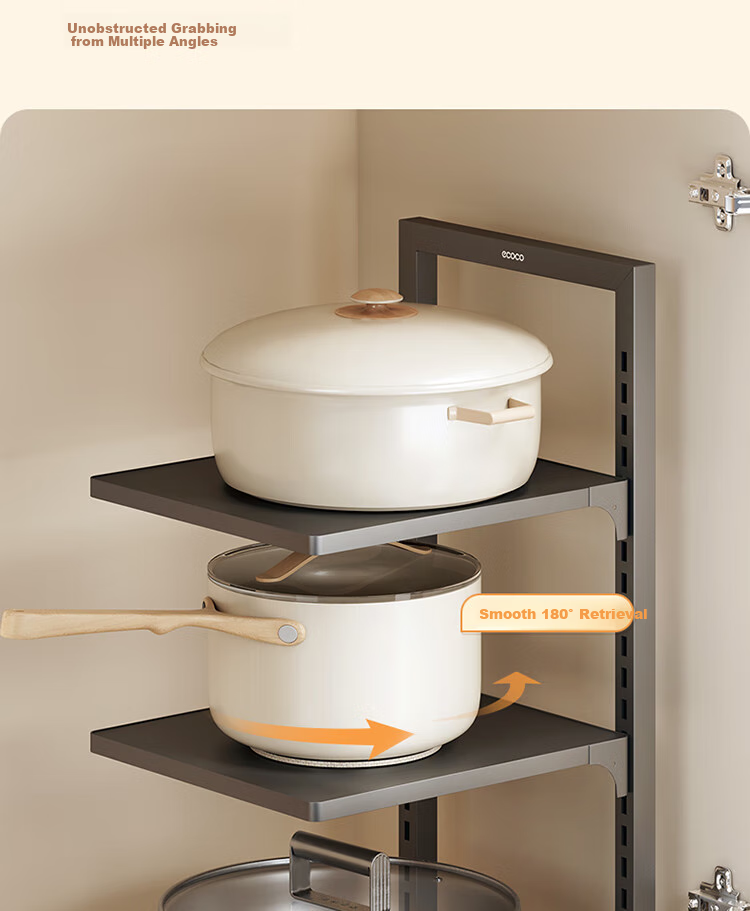 Ecoco Multi-Layer Sink Rack Cabinet Shelf Multi-Functional Four-Layer Pot Rack E25118 8