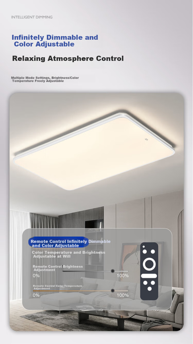 Foshanzhaoming LED Ceiling Light, Living Room Eye Protection Lamp with High Color Rendering Index 97, Connected to Mijia Yuanjing 126W 6